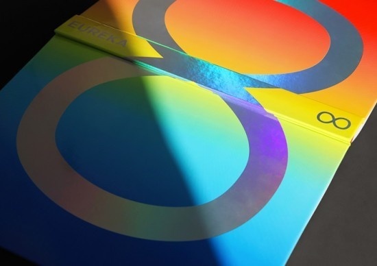 book, holographic, rainbow, type