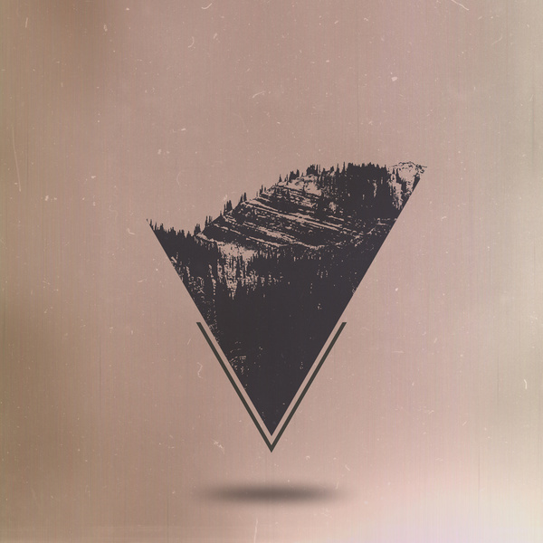 Transcendentalist Art Print #white #black #triangle #art #and #mountains #trees