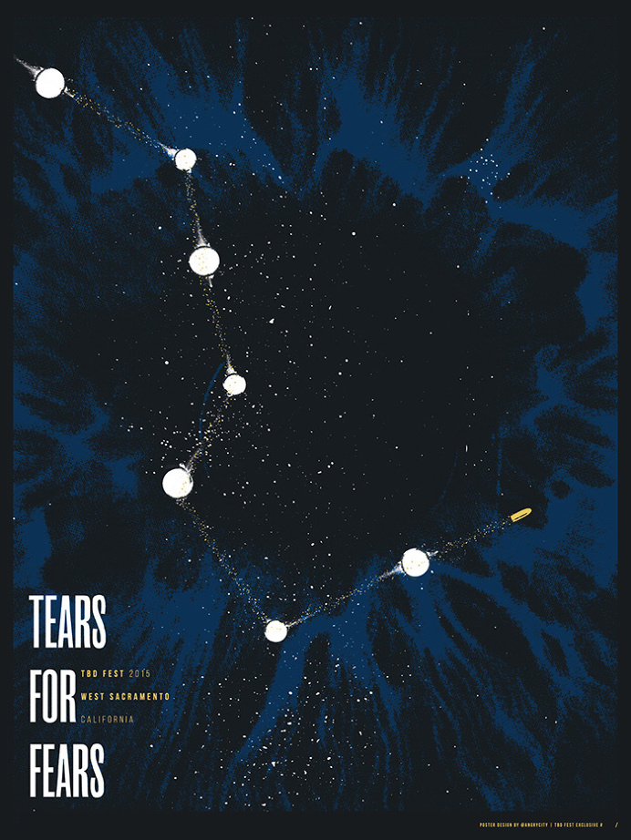 Tears for Fears Concert Poster #poster #gigposters #music #tearsforfears #silkscreen #glow #glowinthedark #screenprint #sacramento