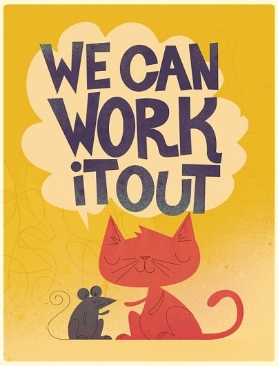 All sizes | We Can Work it Out | Flickr - Photo Sharing! #peace #cartoon #happy #animal