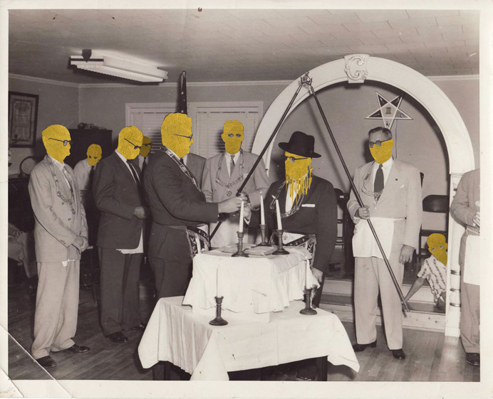 'THE MEETING" mixed media, gold leaf - 40x20
