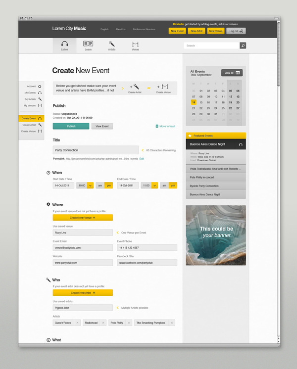 Event #website #calendar #web #design Search by Muzli
