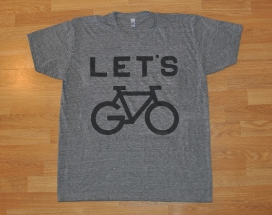 Let's Go! Design — Let's Go Bike Shirt #apparel #bicycle #shirt #bike #tee #grey