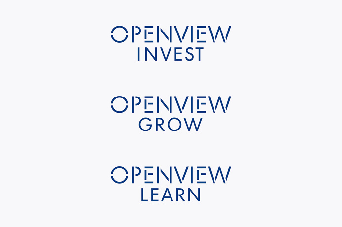 Openview branding corporate design blue Pentagram UK England London Mindsparkle Mag stationery blue marine typography designer business card