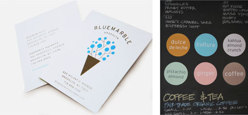 blue marble ice cream identity #branding #cream #food #identity #logo #ice