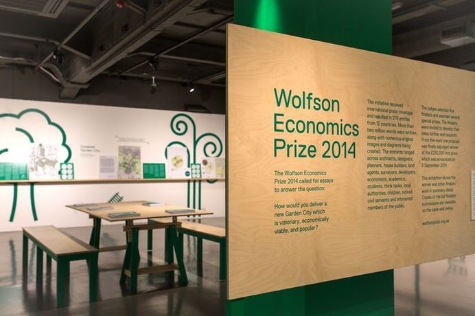 This year the Wolfson Economic Prize judged proposals for the creation of new garden city in England. We used clean graphics based on the pr #interior #vinyls #environment #cities #space #exhibition #spacewood #nature #green