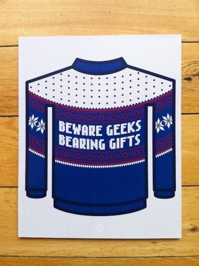 A.N.D Studio Blog #print #design #graphic #jumper #christmas #wood #illustration #gift #geek