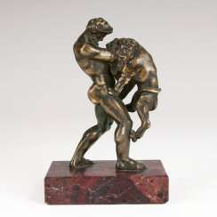Significant Bronze sculpture 'Hercules and the Nemäische lion'. Vettor Gambello gene. Camelio