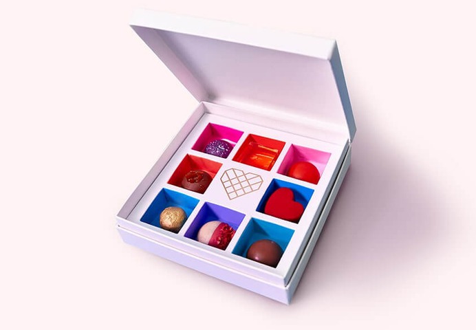 Chocolate box design for One Love