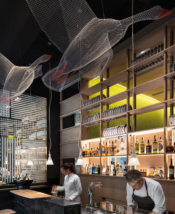 Cozy Restaurant with Playful Contemporary Design -#restaurant
