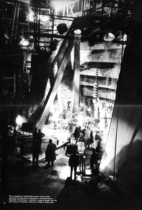 Behind the scenes set shot of Frankenstein #frankenstein #movies #horror
