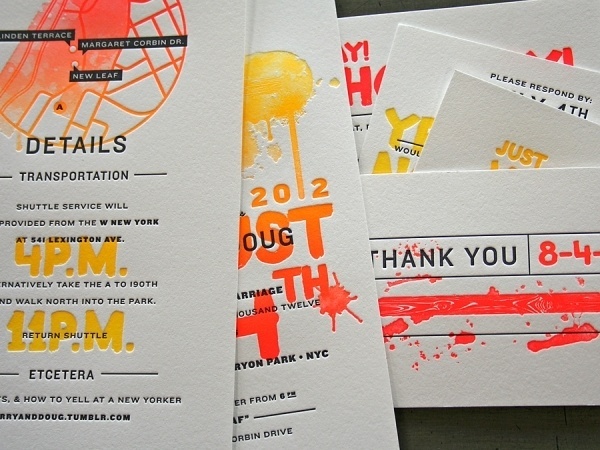 Terry & Doug Wedding | Studio On Fire #letterpress #invitation