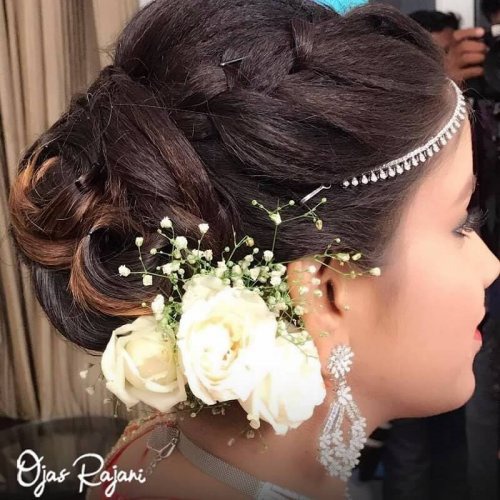 Three Strand Partial Braid In Curly Hair