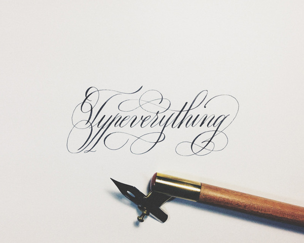 Typeverything by Joan Quirós #calligraphy #joan #typeverything #handlettering #copperplate #quiros