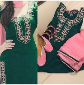 New contrast hot sale punjabi suits