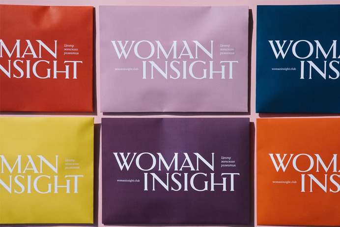 Woman Insight Identity - Mindsparkle Mag FEDORIV Creative, Sasha Blagov & Lena Smirnova designed the identity for Woman Insight. Inspired by an expensive women's gloss, they developed a vivid visual system. #logo #packaging #identity #branding #design #color #photography #graphic #design #gallery #blog #project #mindsparkle #mag #beautiful #portfolio #designer