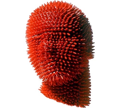 20091214_180952_crayonhead.jpg (JPEG Image, 490x450 pixels) #head #pencil #sculpture #red