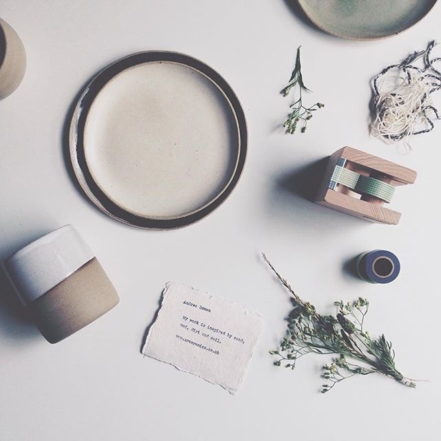 Ceramics by Andrea Román #ceramics #pottery #stoneware #AR #handmade #layout