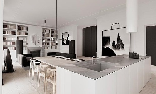 Kevin H. Chung #interior #home #clean #kitchen #art
