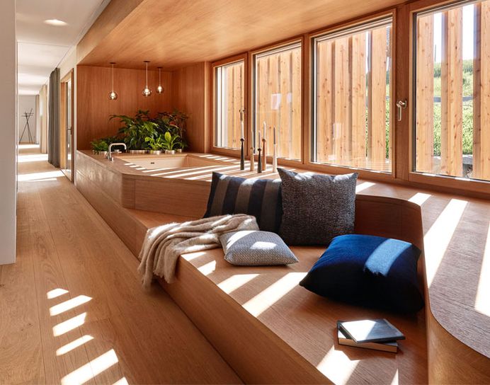Innovative Use of Wood in Pre-Fab Dwelling by Alfredo Haberli - InteriorZine