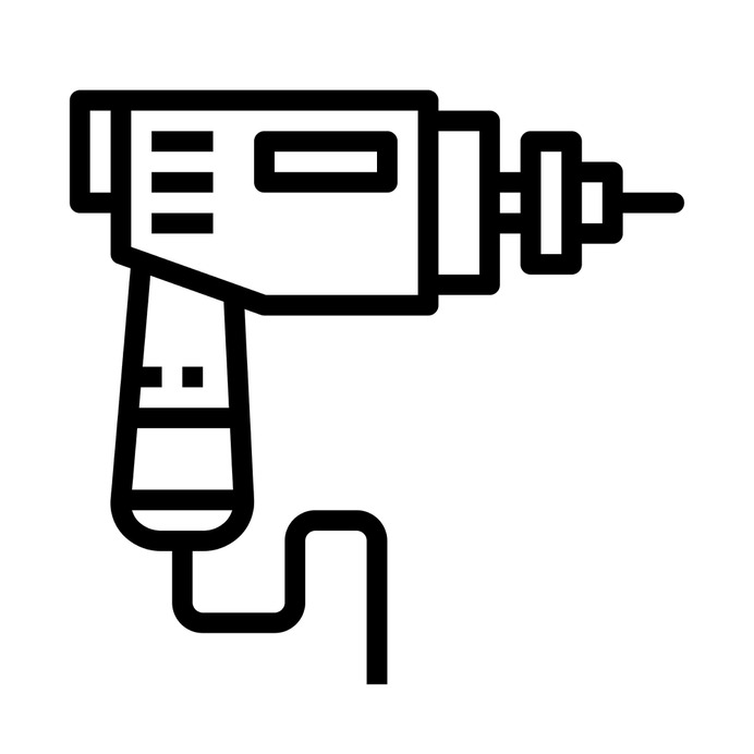 black and white, icon, technology, drill, and tool image inspiration on ...