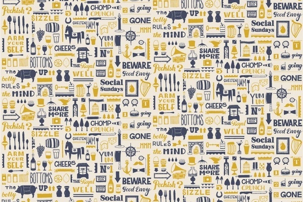 the tavern 11 #lettering #pattern #icons #yawn #hand