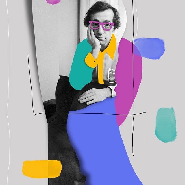 Midnight in Allen's color 2 🎨 #art#design#poster#collage#color#illustration#paint#woodyallen#movie#cafesociety#london#visual#artwork#new#
