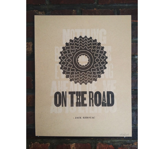 On The Road Letterpress Poster #icon #letterpress #vintage #poster #grunge #type #typography