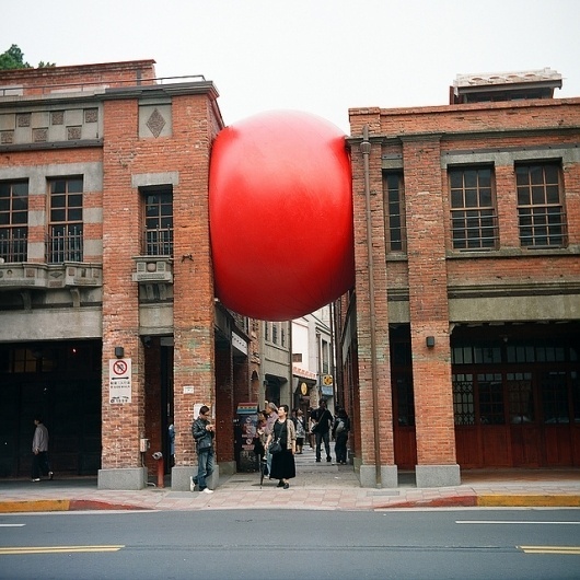 Fancy #architecture #red #ball