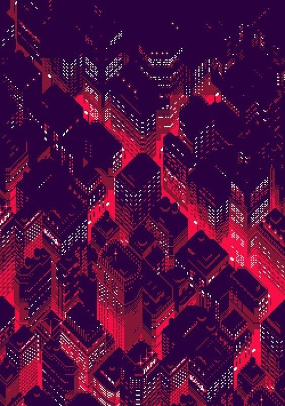 Illustration by vgjunk #two #city #colour #pixel