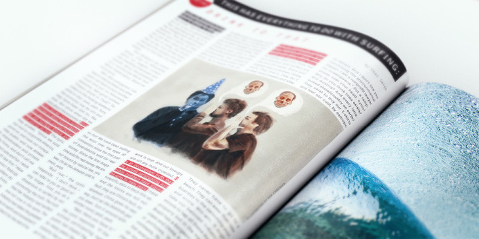 Surfing Magazine Editorial 2012 - Joy Stain #surf #surfing #print #layout #editorial #magazine #typography