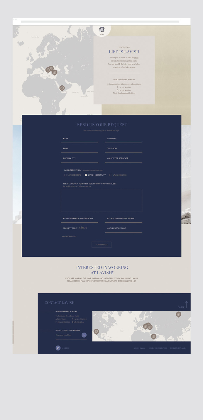 #lavish #luxury # web #design #typography #UI #UX #greek #interactive #map
