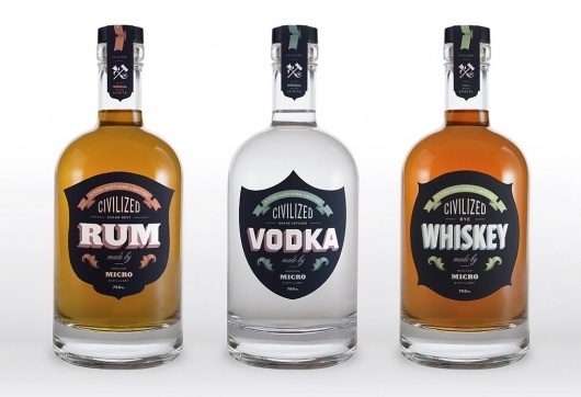 Civilized_01.jpg (image) #alcohol #design #label #bottle
