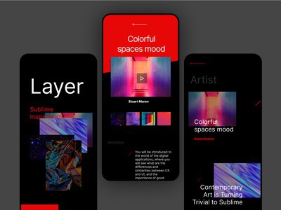 Art Event Concept red color beta inspiration bravostudio mobile design mobile app art uxdesign events app