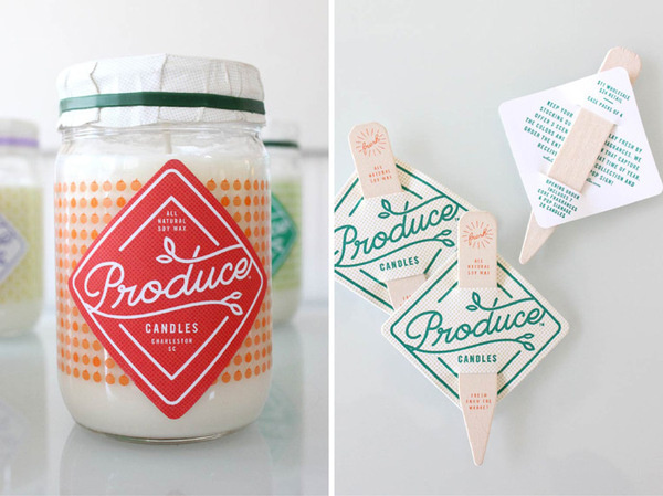 Stitch Design Co.: Produce Candles / on Design Work Life #packaging #type