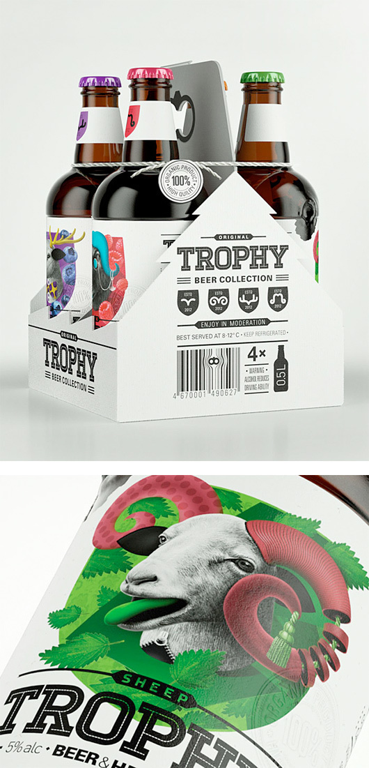 Trophy Beer by Galya Akhmetzyanova #packaging #beer
