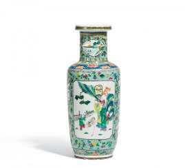 Roleau Vase with dancing crane, and scholars #porcelain