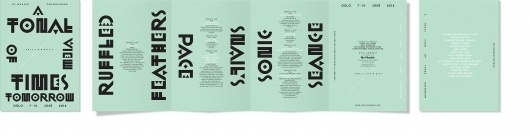 Non-Format - Only Connect Festival of Sound #typography