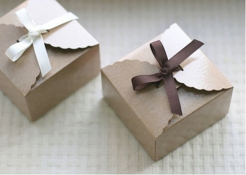 5 Laminated Kraft Brown Scalloped Cardboard Box 9cm x by Avenue55 #shop