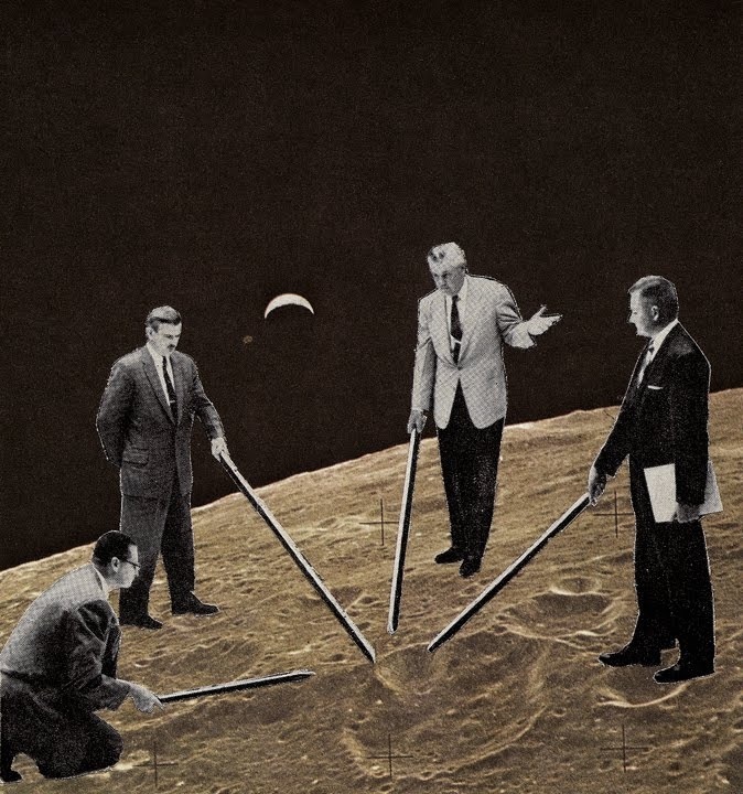 Lunatics, collage, 2010 #moon #collage #vintage #art