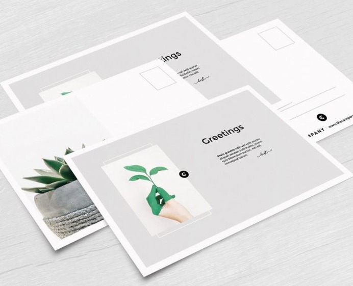 Free Elegant Postcard PSD Mockup
