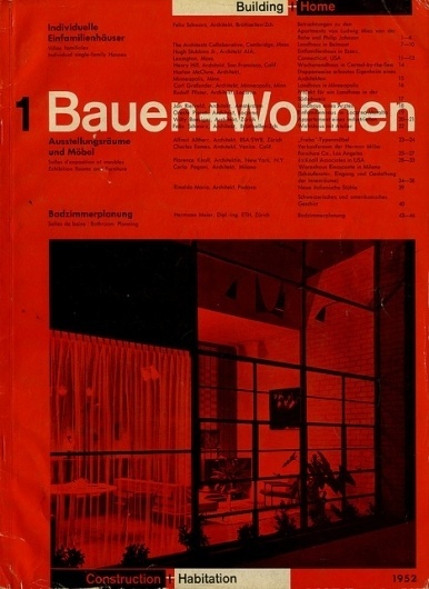 Bauen+Wohnen: Volume 01, Issue 01 | Flickr - Photo Sharing! #swiss #design #graphic #cover #grid #bauen+wohren #magazine #typography