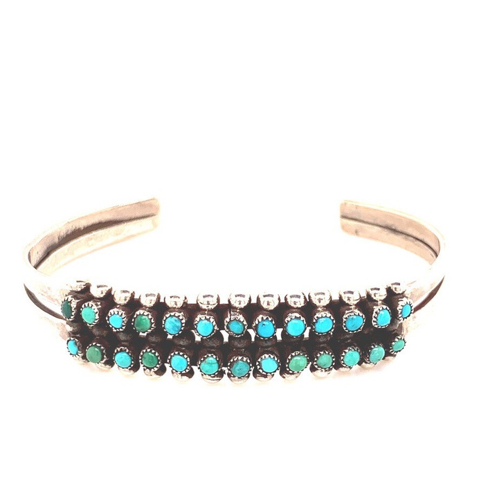 Zuni Petit Point Turquoise Cuff Bracelet