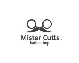 Mr. Cutts by tabithakristen #logos #eyes #barber #shop #scissors #moustache