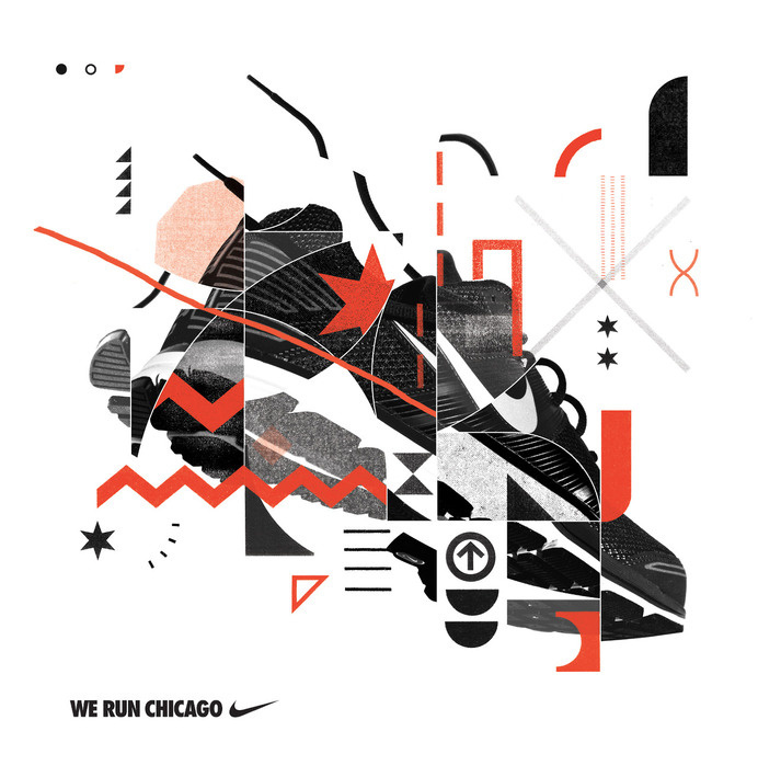 NIKE Chicago Marathon These were some initial design proposals for the Chicago marathon campaign. They did not make the cut.Â