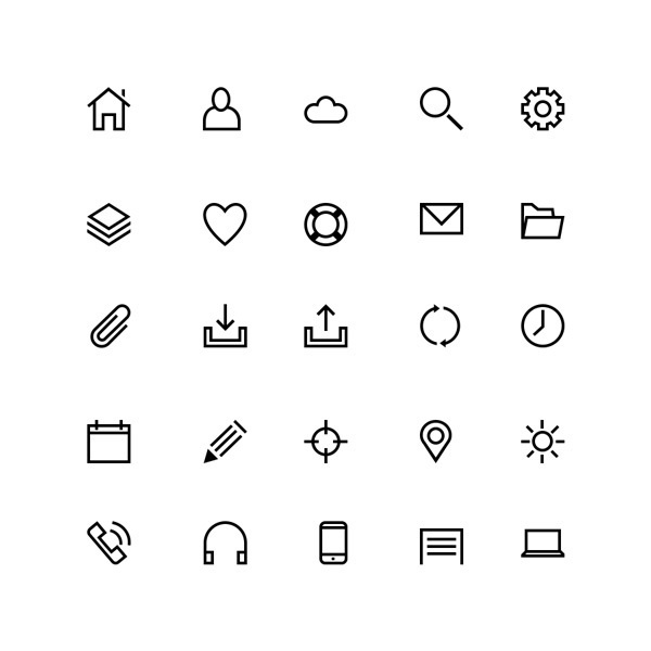 25 line icons preview #icon #symbol #pictogram