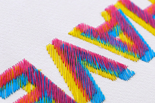 Handcrafted Typography of Colorful Stitches #color #stitch #typography