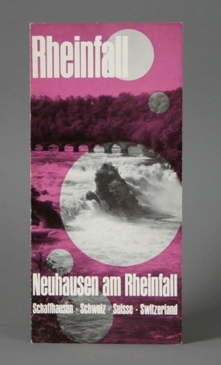 Vintage Swiss Rheinfall Brochure #international #ephemera #swiss #serif #sans #color #two #typographic #vintage #type #style #typography