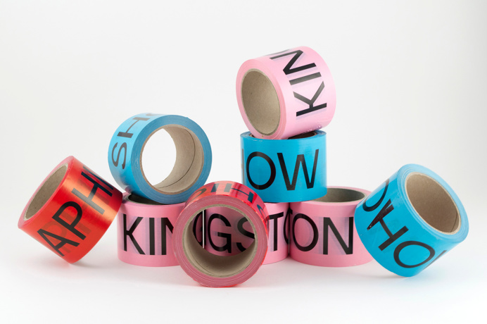 Kingston Graphic Show - Luke Dodridge #typography #design #type #typeface #branding #show #tape #identity #pink #red #blue