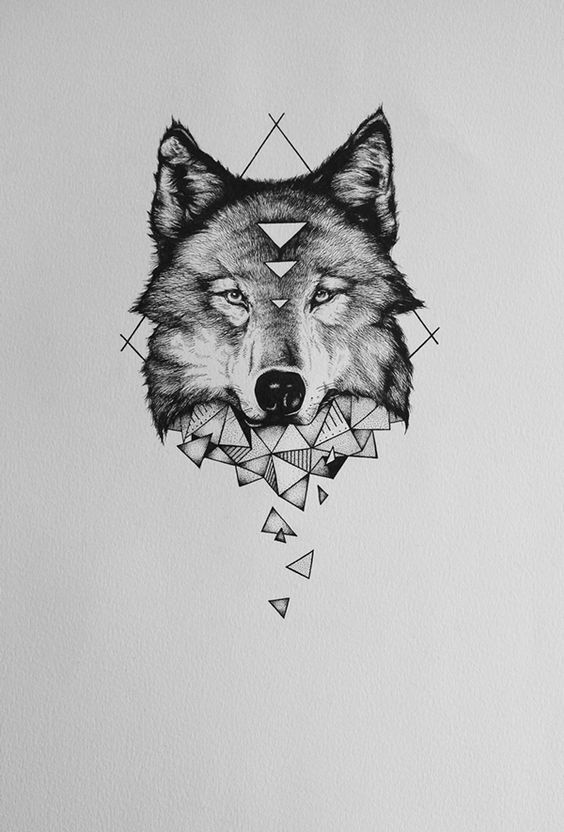 Beautiful Wolf Tattoo Design ideas